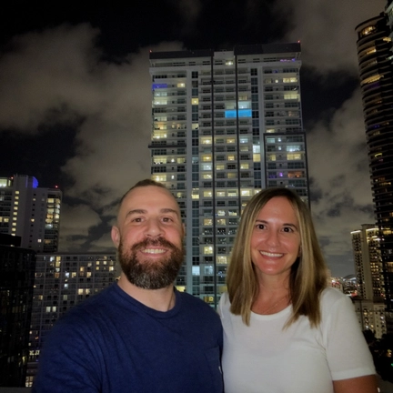 Adam and Kristina in Miami in November 2022