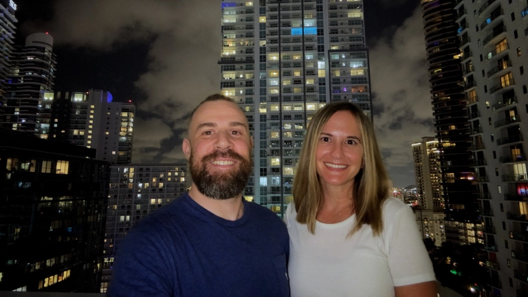 Adam and Kristina in Miami in November 2022